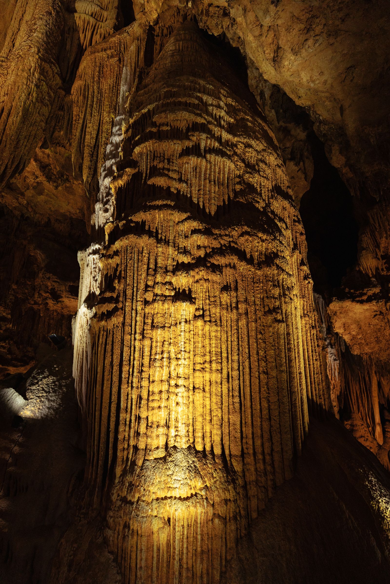 Limestone cave with stalactites